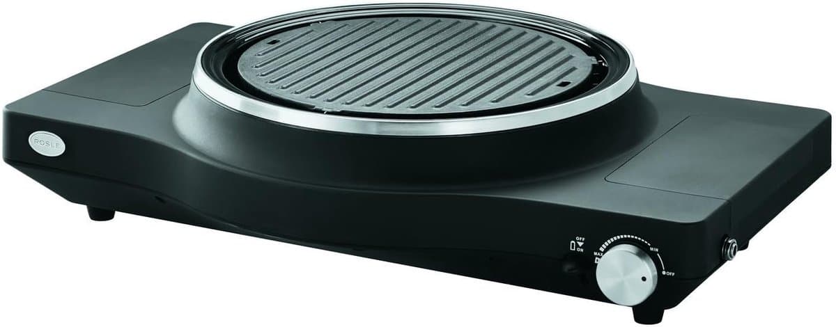 Rösle Buddy BBQ - Barbecue - Grill - Gasbbq - Mobiele Gasbarbecue voor camping, tuin en balkon, tot 300 °C op de grillplaat voor echt grillresultaat - Ook binnen te gebruiken - Produceert geen rook - Zwart — afbeelding 1