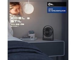 Draadloze USB Tafelventilator - Compact, Stil en Oplaadbaar