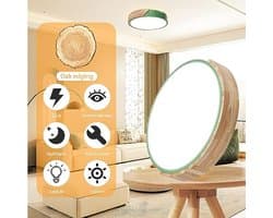 Dimbare Houten Plafondlamp met Afstandsbediening voor Moderne Interieurs