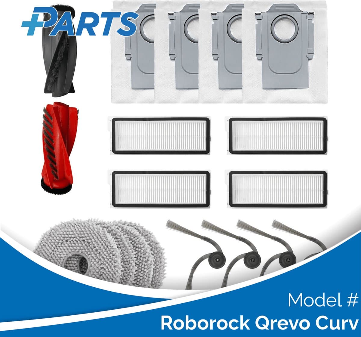 Roborock Qrevo Curv Onderhoudsset (Plus.Parts® alternatief voor 8.02.0411) — afbeelding 1