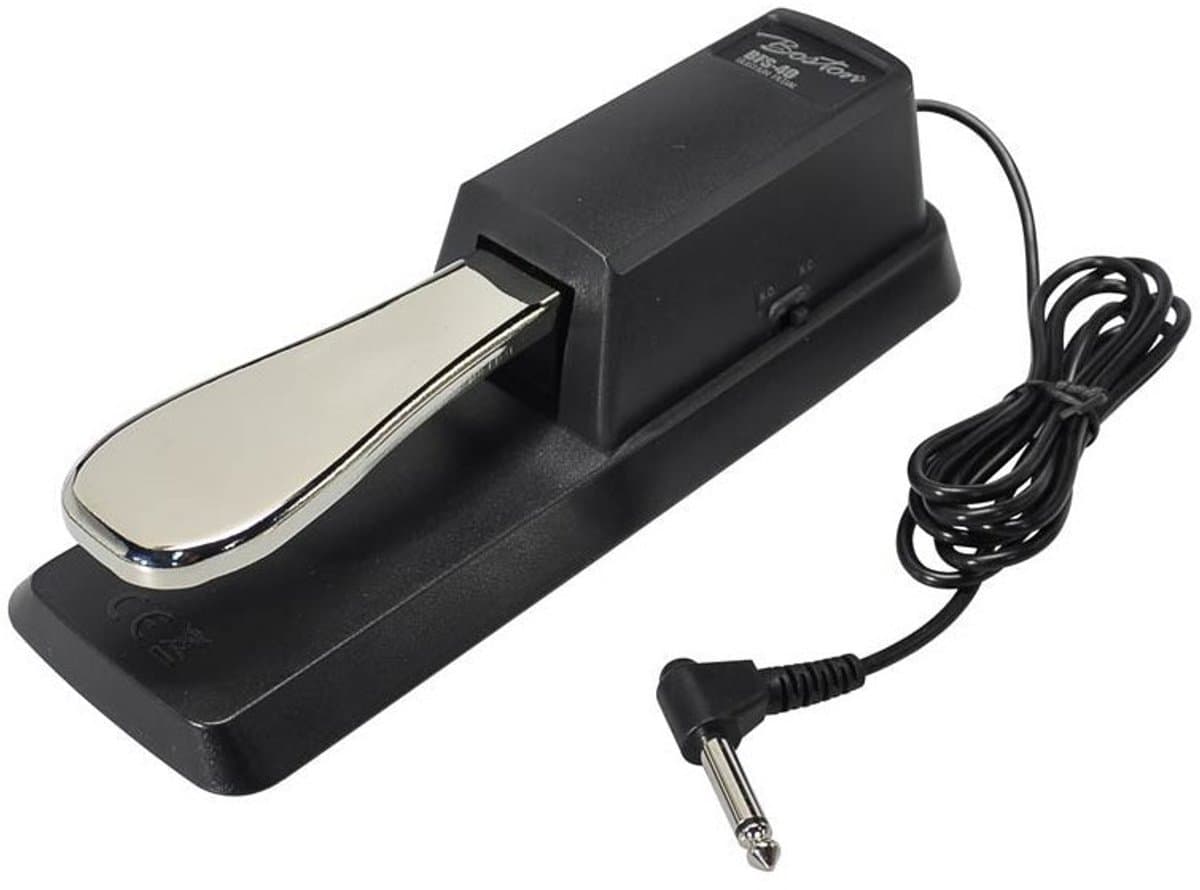 Sustain pedaal - Boston BFS-40 - Metaal - Deluxe - Schakelbare polariteit - Jack - Digitale piano — afbeelding 1