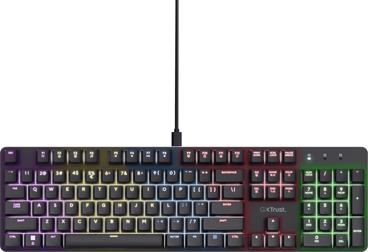Trust GXT 871 Zora Mechanisch Gaming Toetsenbord Qwerty — afbeelding 1