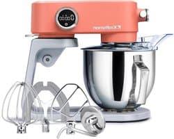 Keukenmachine - Deegmachine Mixer - Bakken en Koken - Volledig Metalen Behuizing - 5 Liter Kom - Oranje