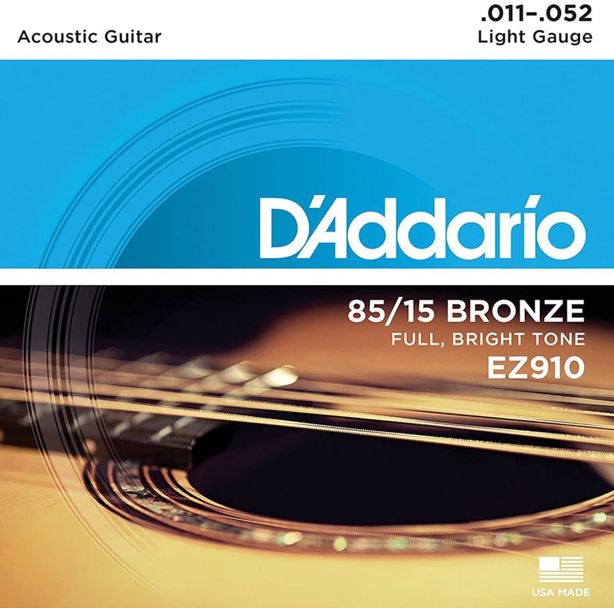 D'Addario EZ910 Bronzen Akoestische Snaren Light (11-52) — afbeelding 1