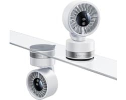 De LISM wandventilator met zuignap heeft een 4000mAh accu, 5 instelbare windsnelheden en een kantelhoek van 180 graden. Het is een oplaadbare, draagbare ventilator met krachtige zuigkracht. Geschikt voor thuisgebruik.