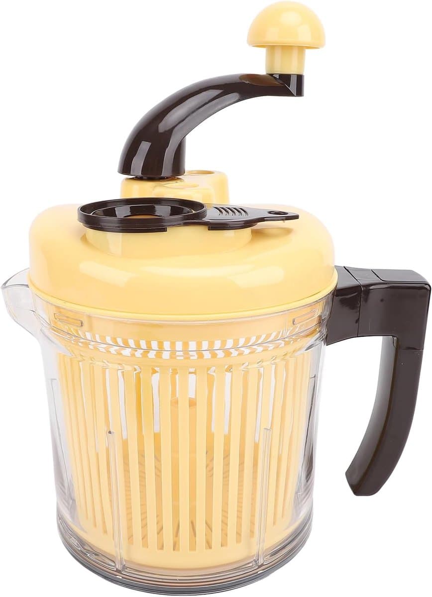 Keukenmachine met mand - Handmatige vleesmolen - Groenten hakken - Stille drie versnellingen - 2500 ml capaciteit - Zilver — afbeelding 1
