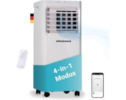 Mobiele Airco - Klimaatregelaar - Ruimte Koelen - 4-in-1 Functie - 7000 BTU - Wit