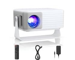 Ploutos® Draagbare Beamer - Mini Projector - Draagbaar & Compact - Wit - 12cm x 10cm x 9cm