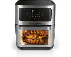 Digitale Airfryer XXL - Hete Lucht Oven - Gezond Koken - 12 Liter XL Capaciteit - 1800 Watt - RVS Zwart