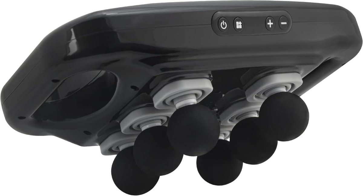 Massagepistool - Spierstimulator - Spierpijn Verlichten - 20 Snelheden 6 Hoofden - 23.5 x 23.5 cm - Zwart — afbeelding 1