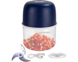 Elektrische Knoflookhakker - Keukenmachine Mini - Snel Ingrediënten Snijden - Draadloos en Compact - 9.6 x 9.5 x 9.6 cm