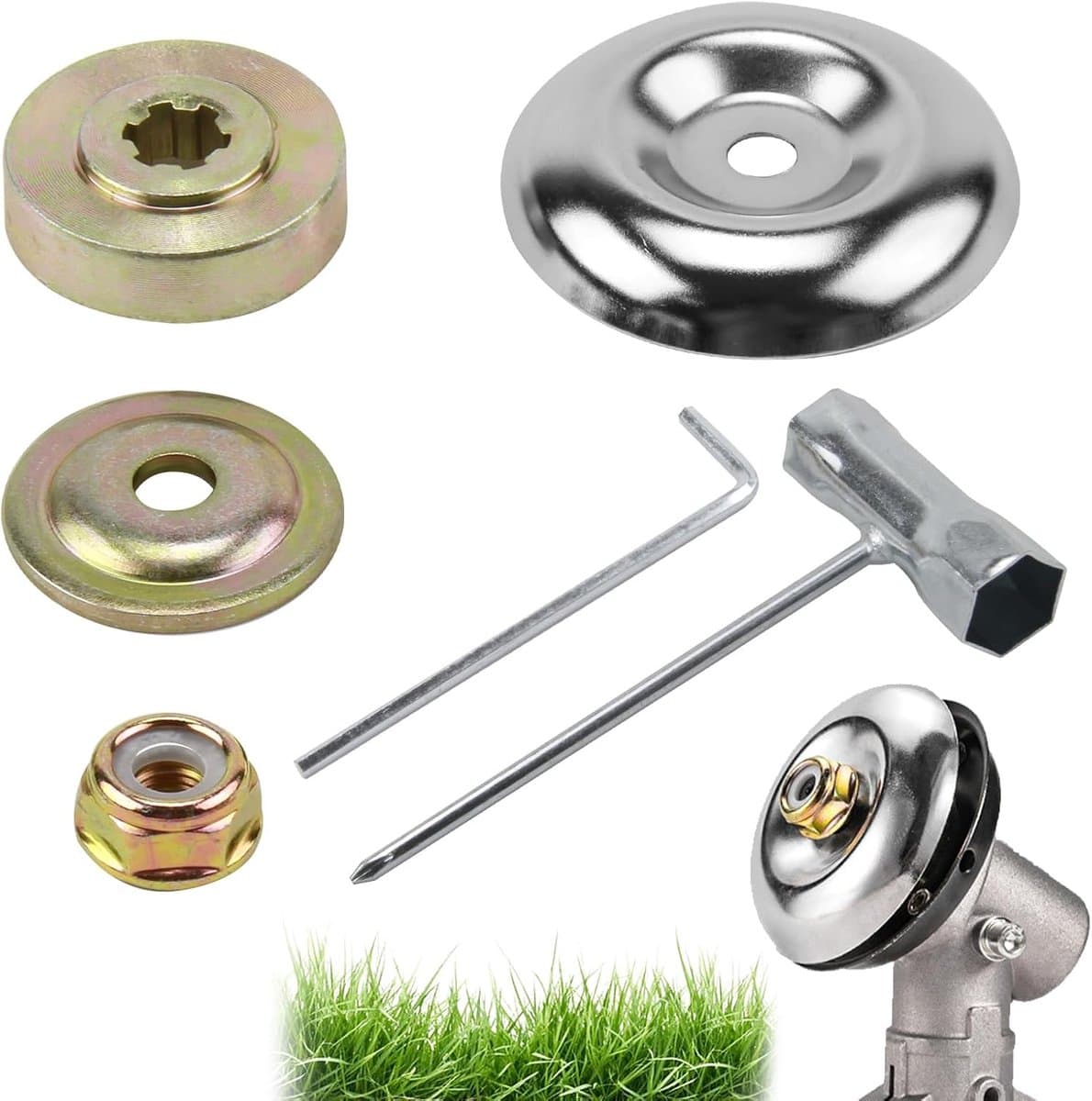Grasmaaier onderdelen set - universele metaalaccessoires - geschikt voor onderhoud - complete vervangingskit - ShopVlot — afbeelding 1