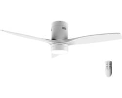 Plafondventilator met LED - stille DC motor - afstandsbediening - zomer-/winterfunctie - Ø132 cm - 40W - 6 snelheden