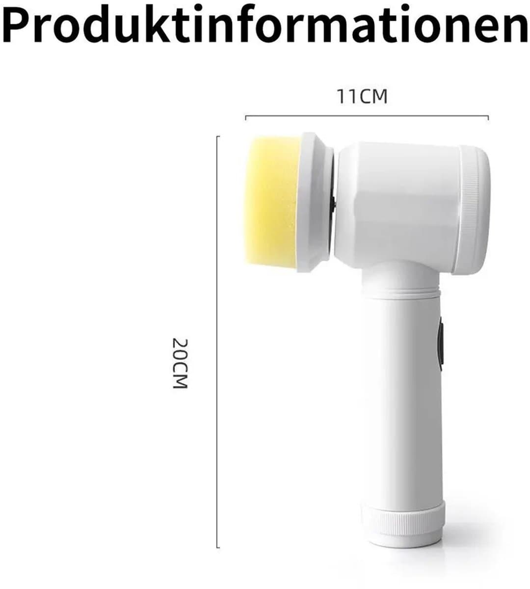 Elektrische vloerreinigingsborstel, multifunctionele handborstel Geschikt voor 8 borstelkoppen. — afbeelding 1