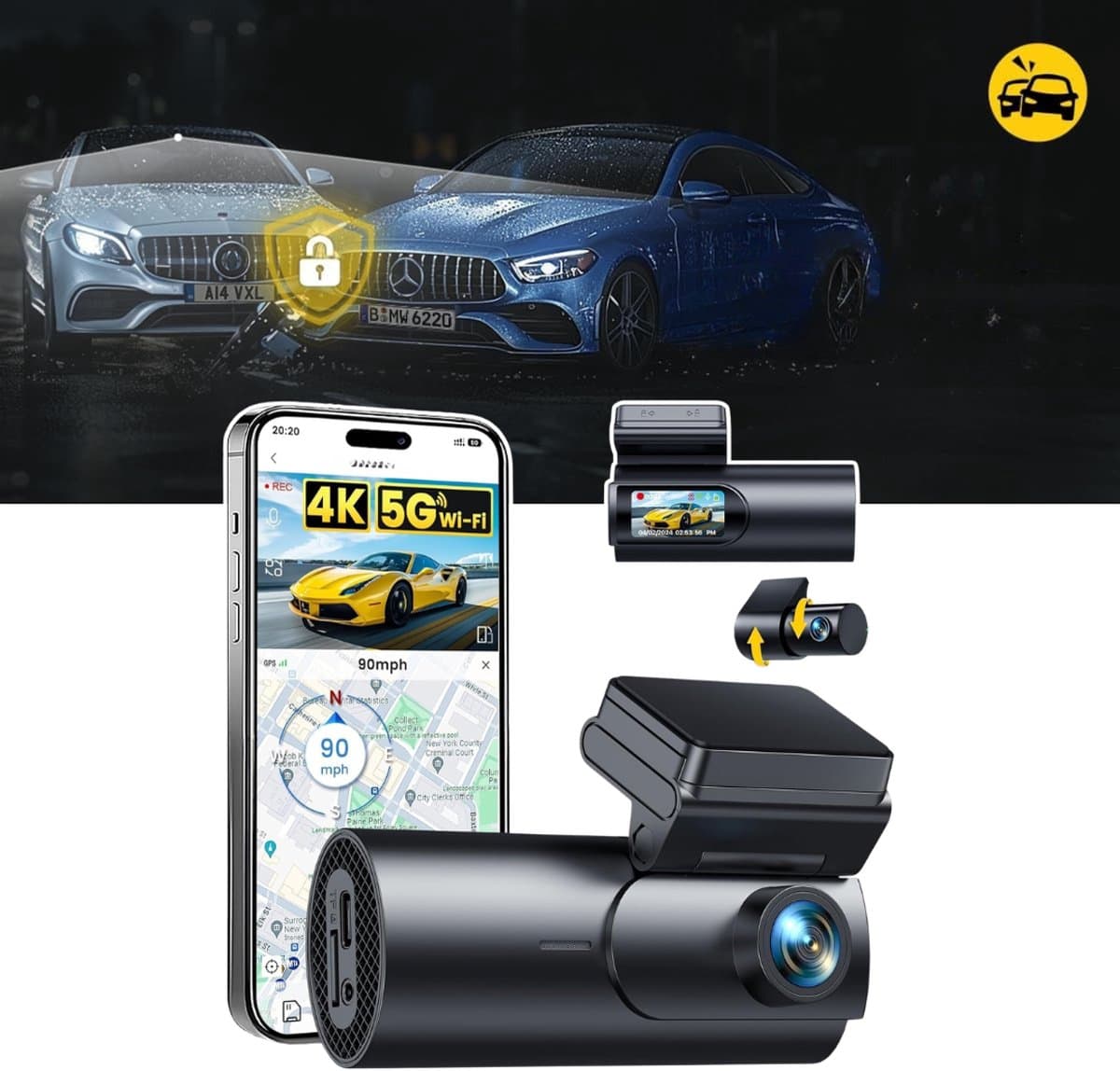 CRLYN® Dashcam Auto – Auto Camera – Dashcam — afbeelding 1