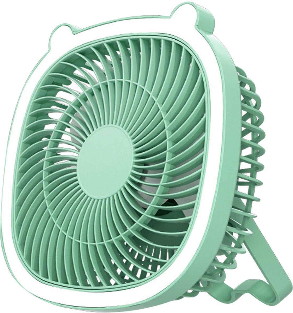 Oplaadbare campingventilator met led-lantaarn – draagbare ventilator voor tenten en buiten — afbeelding 1