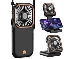 180° Opvouwbare Ventilator - 1 stuk - 167×80×19mm - Drie windsnelheden - 3000mAh batterij - Kan als powerbank gebruikt worden - Mini elektrische handventilator - Geschikt voor op reis, op kantoor en op vakantie - Zwart