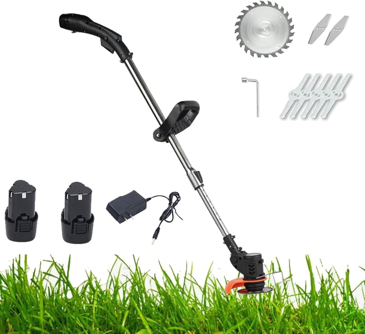 Draadloze Grasmaaier - Elektrische Graskantmaaier - Tuin Onderhouden - Close Edge Cutting - 30 cm Snijbreedte - Zwart — afbeelding 1