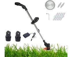Draadloze Grasmaaier - Elektrische Graskantmaaier - Tuin Onderhouden - Close Edge Cutting - 30 cm Snijbreedte - Zwart