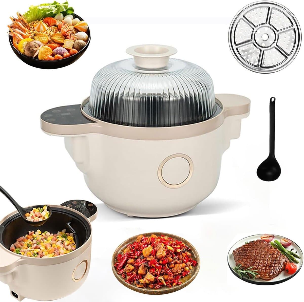 Automatische kookmachine - Keukenrobot - Moeiteloos koken - 360 graden verwarming - 35 liter inhoud - Zwart — afbeelding 1