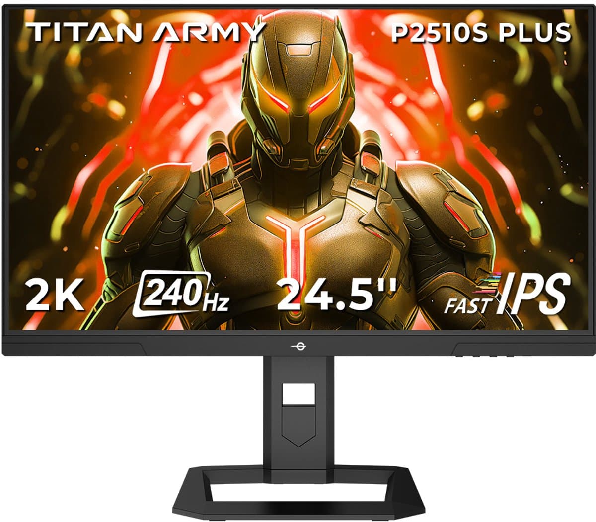 TITAN ARMY P2510S PLUS 24,5 inch Gaming Monitor,2560*1440 16:9 Fast IPS-scherm,240Hz verversingssnelheid,HDR500,123% sRGB,Adaptive-Sync,Dynamic OD,Game+ Assist,12 scenariomodi, PIP&PBP-weergave,Low Blue Light,in hoogte verstelbare draaibare standaard — afbeelding 1