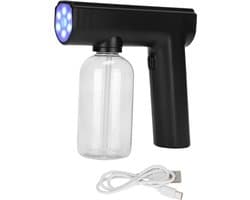 SnelShoppen - Draadloze Steam Gun - Elektrische Vernevelaar - Nano Spray Gun - Oplaadbare Water Spray Nebulizer - Ergonomisch en Lichtgewicht - Zwart