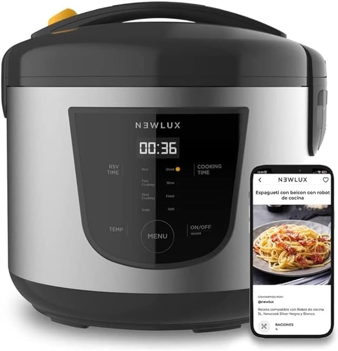 SnelShoppen - Multifunctionele Keukenrobot 5 Liter - Programmeerbaar tot 24 Uur - Automatisch Koken - 8 Vooraf Ingestelde Menu's - Warmhoudfunctie tot — afbeelding 1