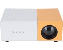 SnelShoppen - Mini Projector 1080p Full HD Home Theater Projector 6000Lm LED Beamer met Car Correctie en Handmatige Focus - Geschikt voor Telefoon, US