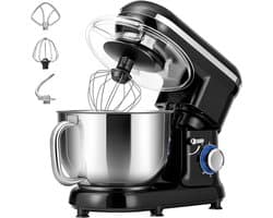 SP® Deegmachine - Kneedmachine - Mixer met Kneedhaak - Zwart - 39cm x 22cm x 48cm