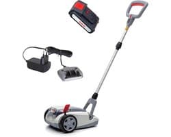 Accu Grasmaaier - Handmaaier Mulchmaaier - Kleine Gazons Onderhouden - Borstelloze Motor - 21 cm Maaibreedte - Grijs Rood
