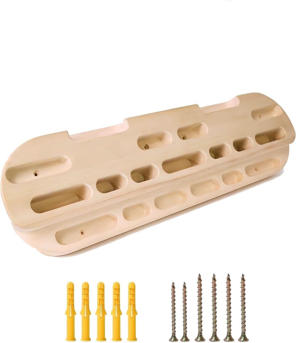 klimplank, klimframe, rotsklimmen houds, klimmen toets hold hangboard, klimframe accessoires met schroeven, vingertopversterker voor het verbeteren van vingersterkte — afbeelding 1