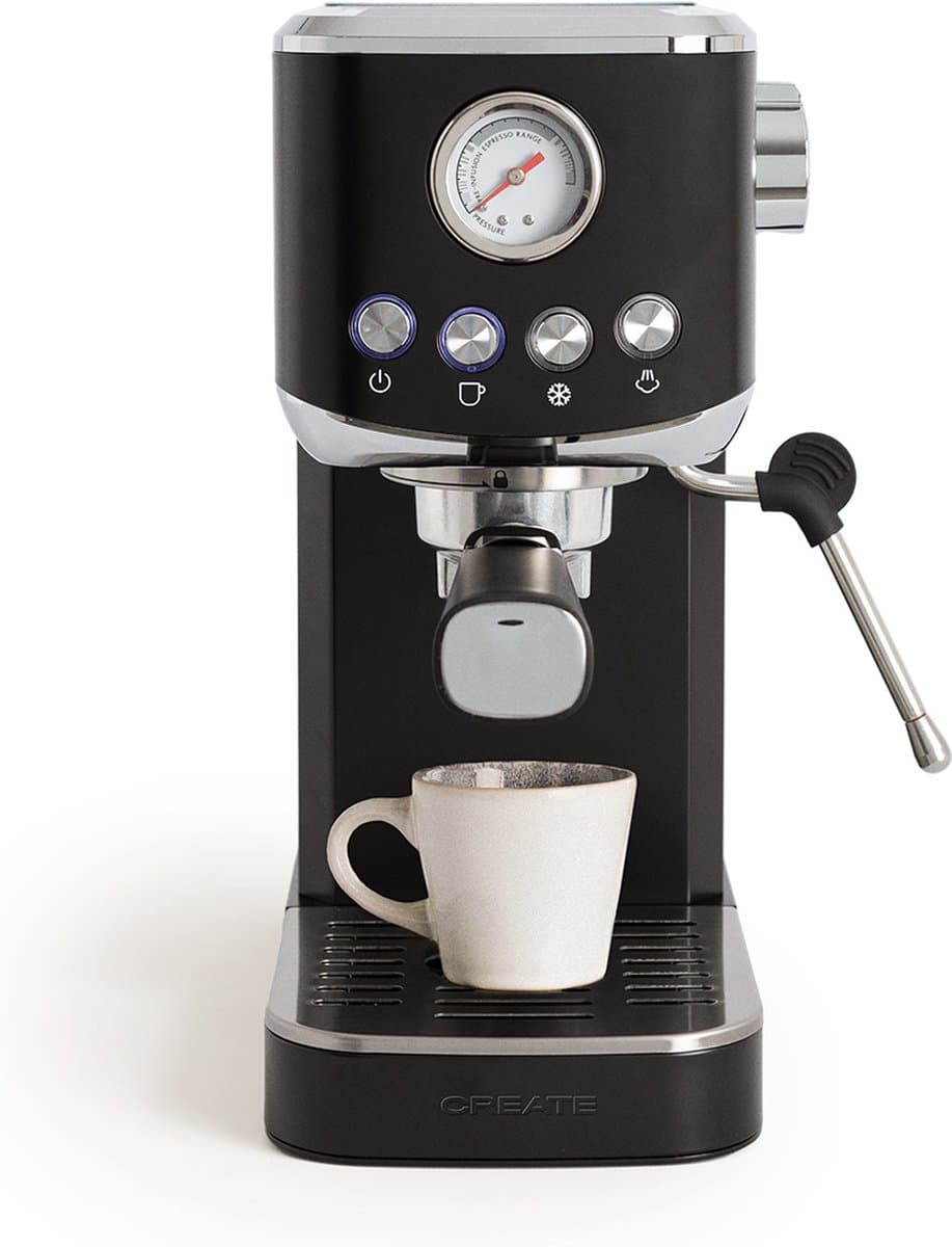 CREATE - Espressomachine met functie voor koude koffie - Zwart - THERA CLASSIC COMPACT — afbeelding 1