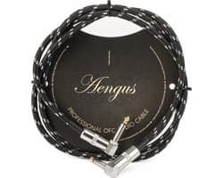 Áengus Black Tweed Gitaarkabel Instrumentkabel - 6.35mm mono jack plug haaks/haaks - 1,5 meter