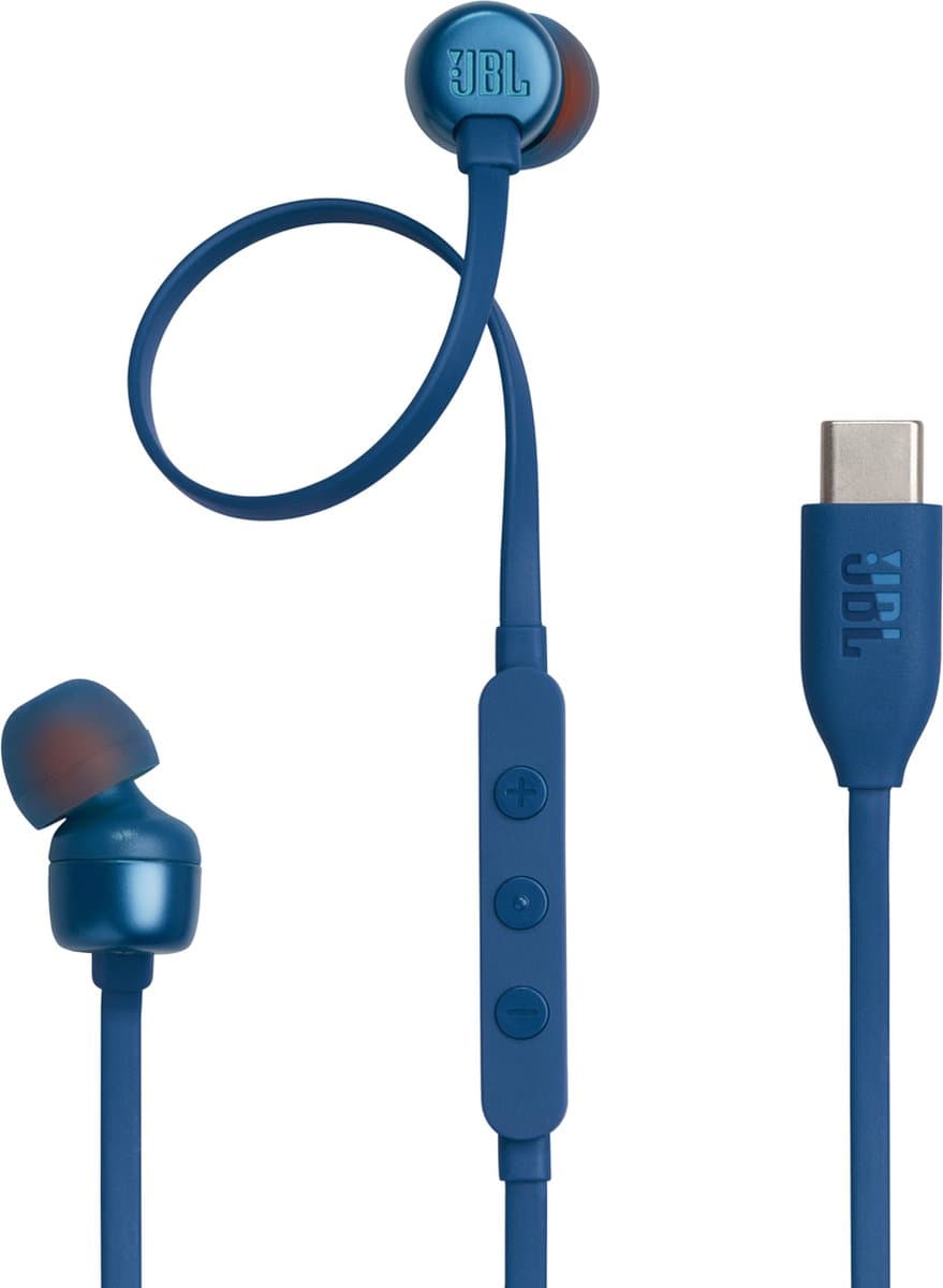 JBL TUNE 310C USB-C In-ear Bedrade oordopjes Blauw — afbeelding 1