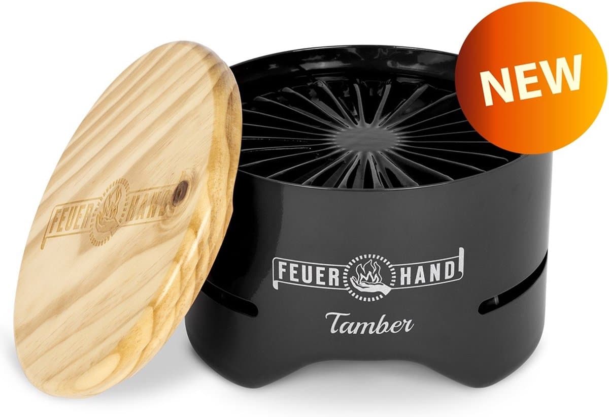Feuerhand Tafel Grill Tamber - Zwart - 20x20x14cm - Modern — afbeelding 1