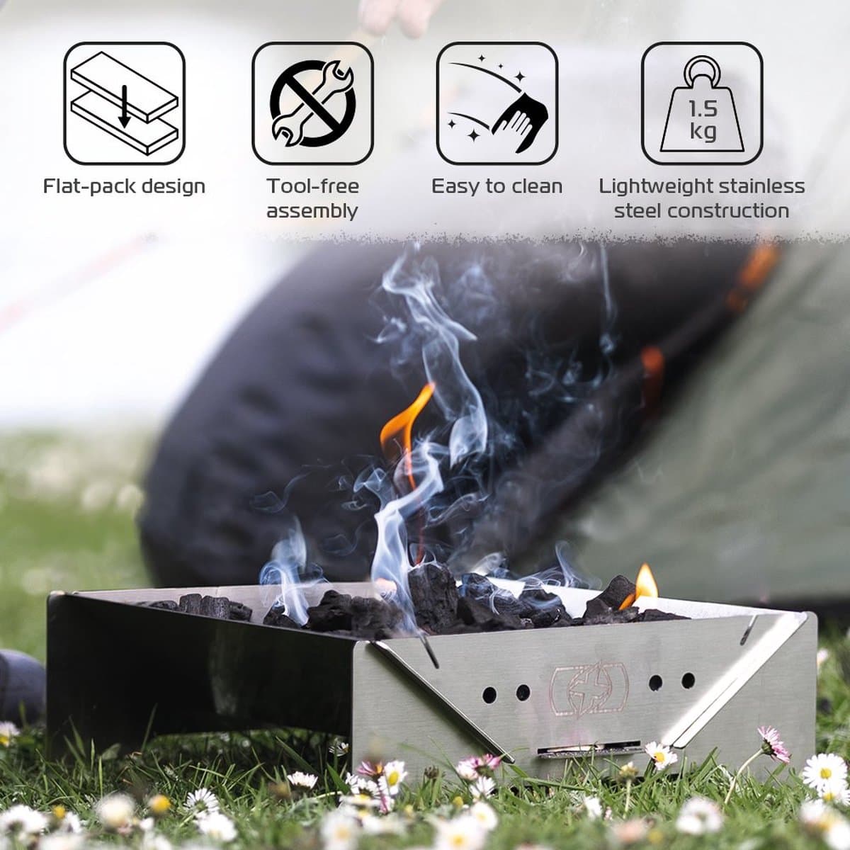 Oxford Outdoor Barbecue - Outdoor firepit - Camping BBQ - Haard - Houtskool BBQ - Hout BBQ — afbeelding 1