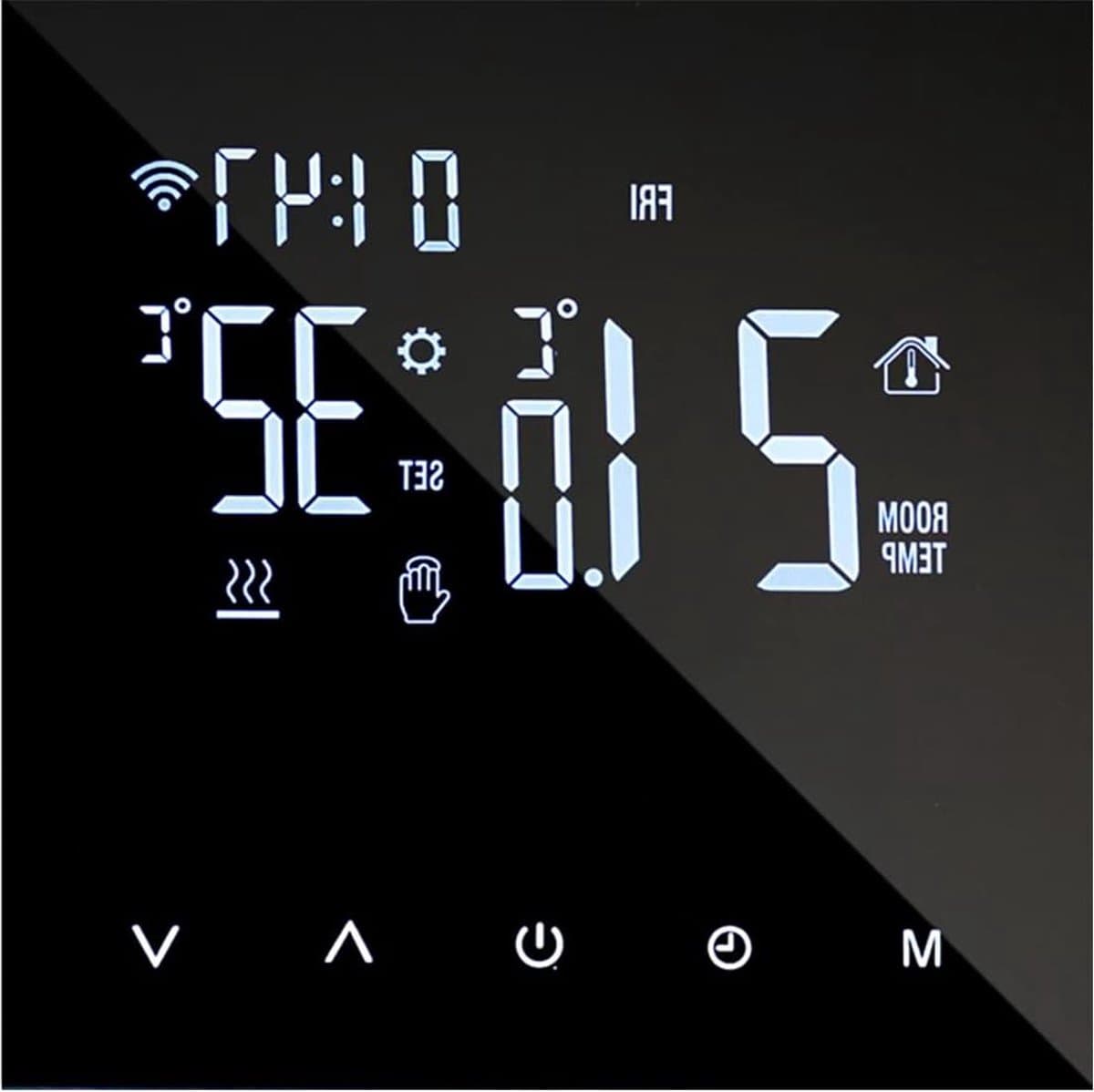 Verwarmingsthermostaat digitale temperatuurregelaar voor waterverwarming en gasboiler - WIFI Smart - touchscreen lcd-display - weekprogrammeerbare - mobiele app-bediening — afbeelding 1