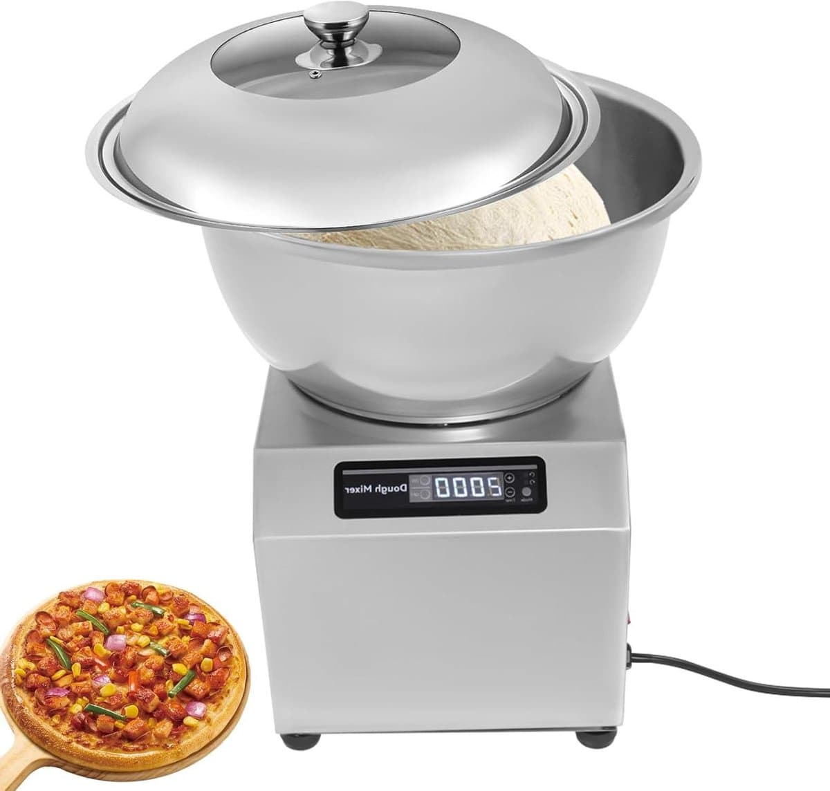 Deeg Mixer - Kneedmachine Keuken - Bakken Brood - Krachtige Motor - 8 kg Capaciteit - Zilver — afbeelding 1