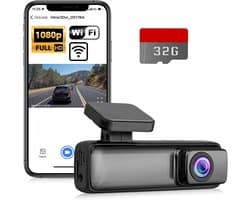 Auto Camera - Rij recorder - Veilig Rijden - 1080P Nachtzicht - 160 Graden - Zwart