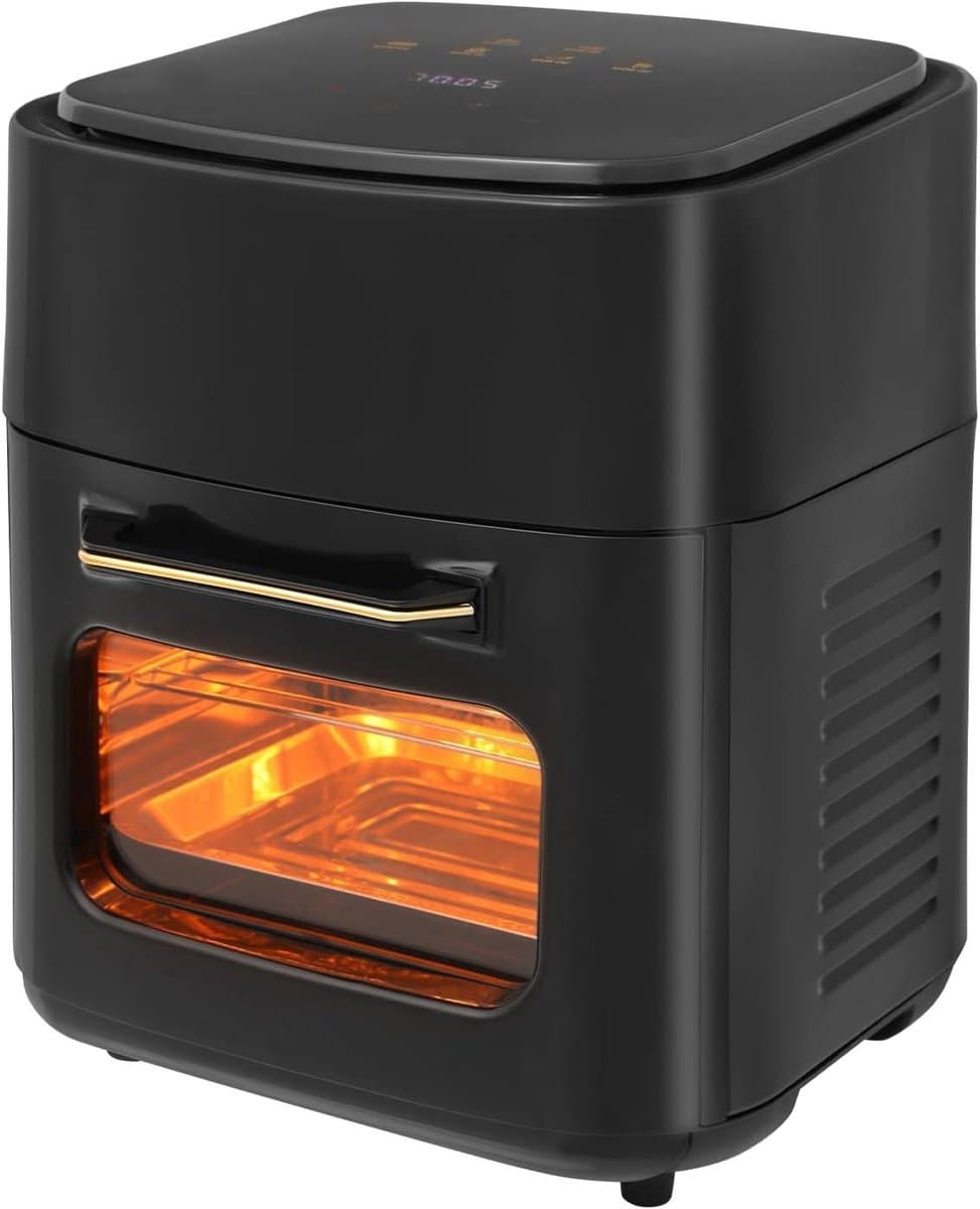 Heteluchtfriteuse - Airfryer Keuken - Gezond Koken - 360 Graden Verwarming - 15 Liter - Zwart — afbeelding 1