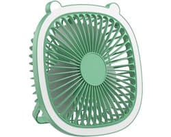 Wandventilator - Tafelventilator - Comfortabele Koeling - Stille Werking - 8.9 x 20.5 cm - Groen