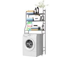 KAD® Wasmachine Ombouw - Wasmachine Kast - Wasmachine Meubel - Zilver - 25cm x 65cm x 160cm