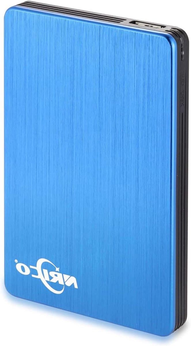 Externe Harde Schijf - Draagbare Opslag HDD - Bestanden Opslaan - Slank Metalen Ontwerp - 25 inch - Blauw — afbeelding 1
