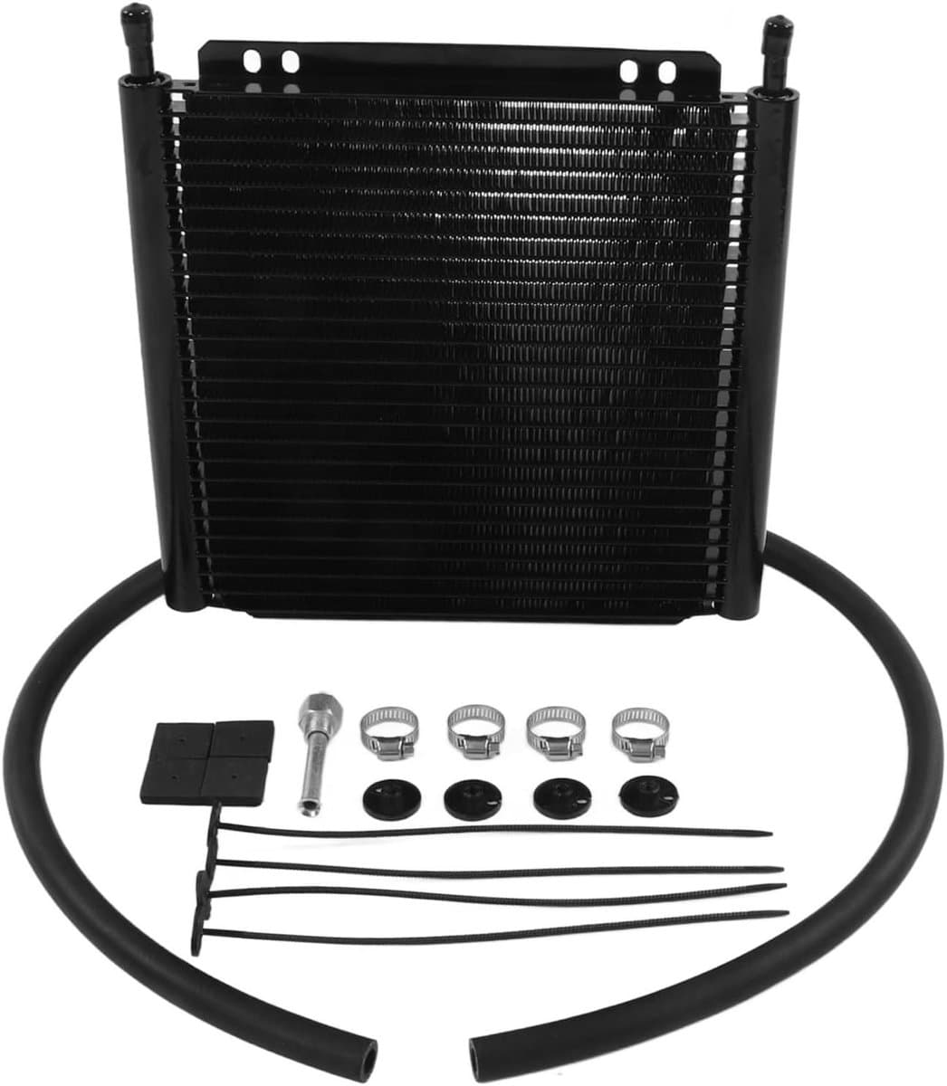 Motorolie Koeler - Transmissie Koeler - Olie Temperatuur Verlagen - 26 Rijen Aluminium - 32.5 cm Lengte - Zwart — afbeelding 1