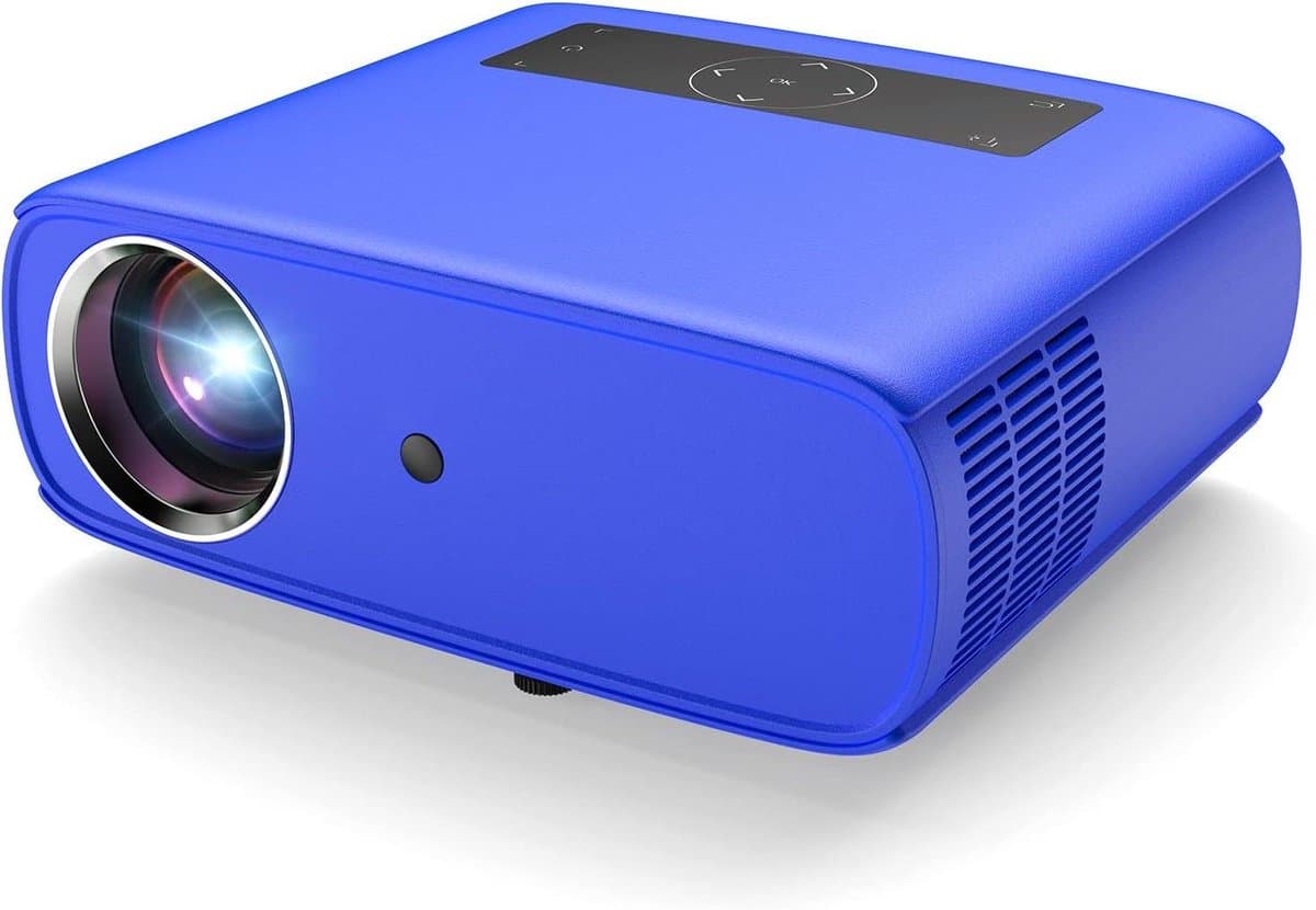 Mini Beamer - Videoprojector Thuisbioscoop - Films Kijken - 5500 Lumen HD - 240 Inch Scherm - Blauw — afbeelding 1