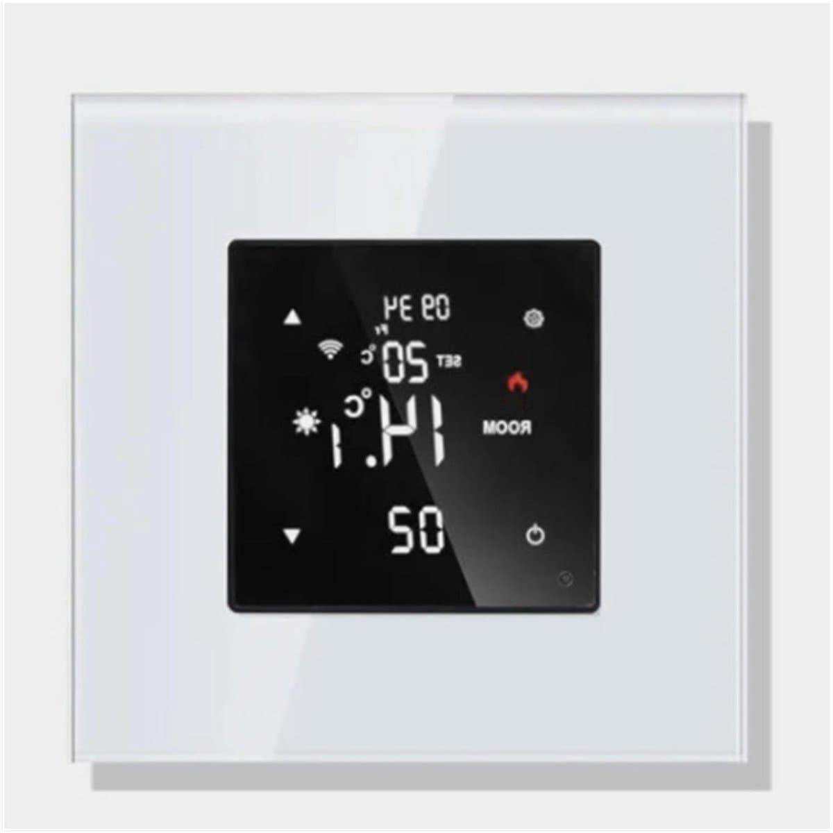 Slimme Thermostaat - Kamertemperatuurregelaar - Verwarming Regelen - Touchscreen Bediening - 16A - Wit — afbeelding 1
