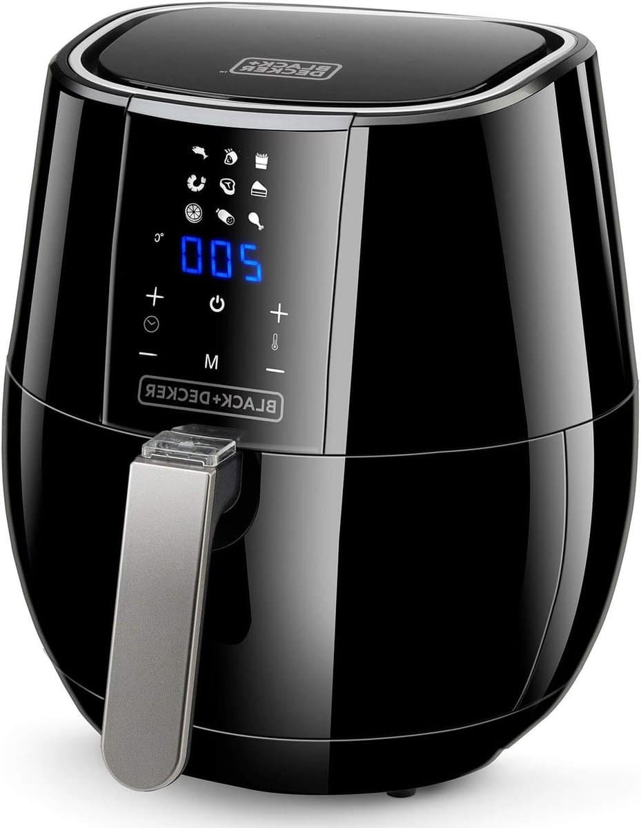 Digitale Airfryer - Heteluchtfriteuse - Gezond Frituren - 9 Voorgeprogrammeerde Menu's - 3.5 Liter - Zwart — afbeelding 1