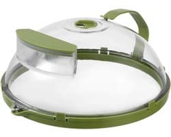 Magnetron Deksel - Voedsel Kap - Schoon Koken - Ingebouwd Hydratatiesysteem - 26 cm Diameter - Groen