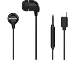 Philips In-Ear koptelefoon TAE2146BK - Clear Sound - Bekabeld - Remote met microfoon - USB-C - Zwart — afbeelding 1