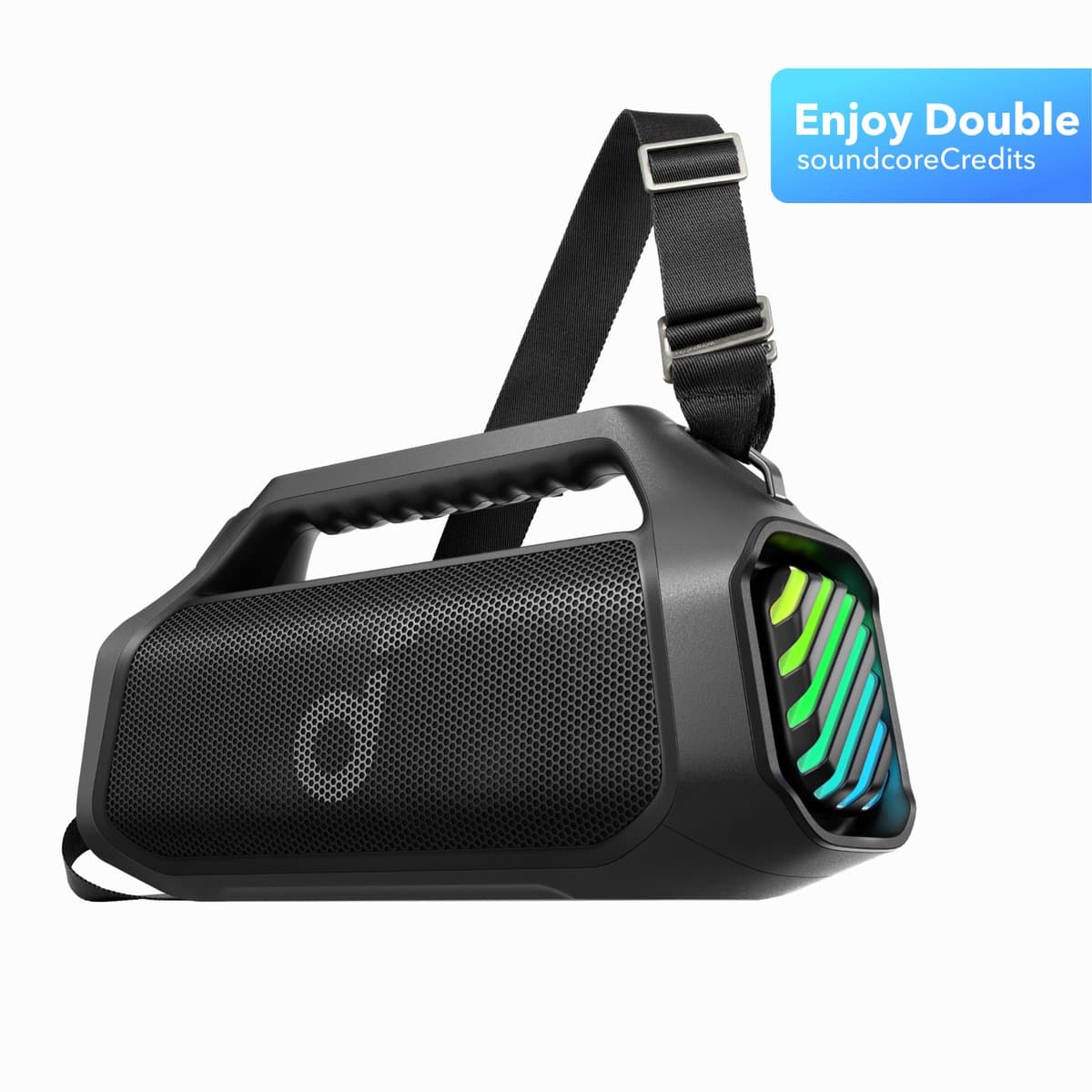 soundcore Boom 2 Pro van Anker - Buitenspeaker - 140W - 2+2 kanalen - BassUp 2.0 - 20 uur speeltijd - Snelladen - IP68 waterdicht - RGB-verlichting - Powerbank - Bluetooth 5.3 - Draagbaar voor buiten — afbeelding 1
